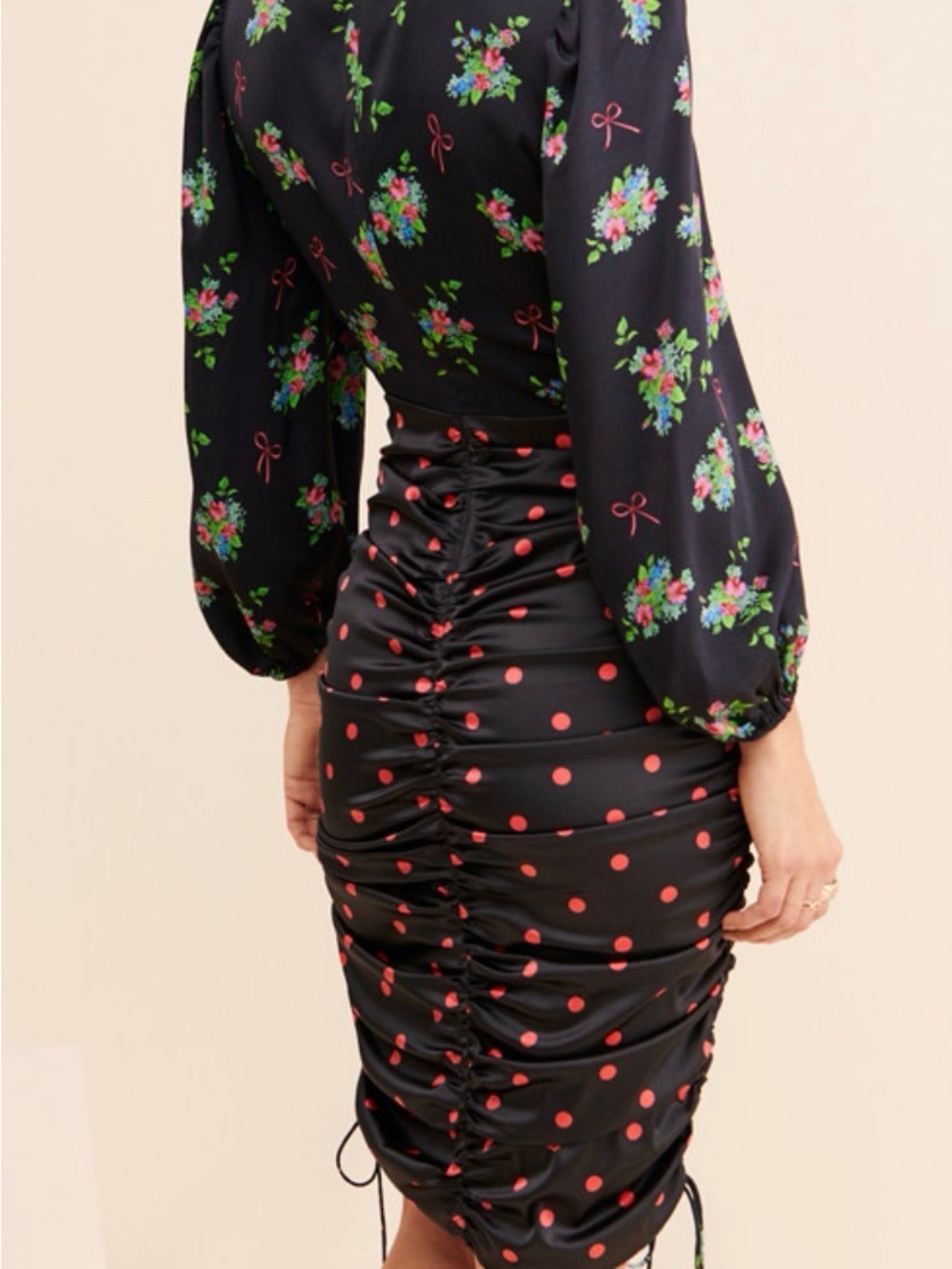 For Love & Lemons Black Floral Trim Top - Picture 3 of 8